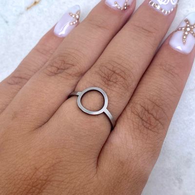 ANILLO CALADO GRANDE - CIRCULO - Imagen 1
