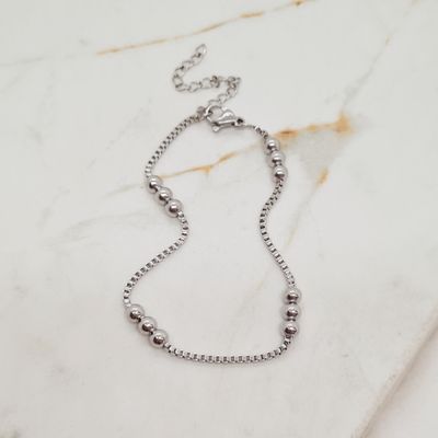 PULSERA VENECIANA CON TRIPLE BOLITA - Imagen 1