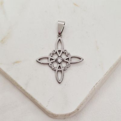 DIJE NUDO DE BRUJAS MACIZO STRASS BLANCO - Imagen 1