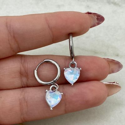 BISAGRA CON CRISTAL CORAZON ENGARZADO - TORNASOL - Imagen 1