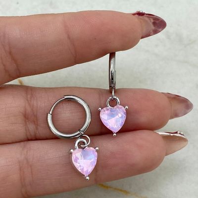 BISAGRA CON CRISTAL CORAZON ENGARZADO - LILA - Imagen 1