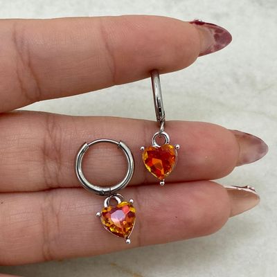 BISAGRA CON CRISTAL CORAZON ENGARZADO - ROJO - Imagen 1