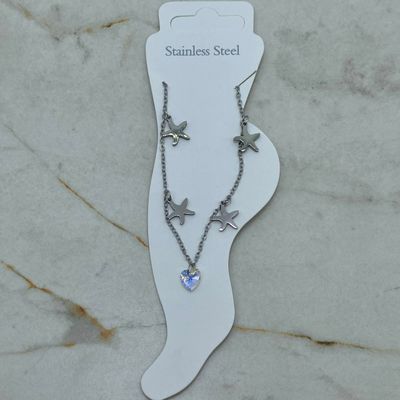 TOBILLERA CON CRISTAL CORAZON TORNASOL - ESTRELLA DE MAR - Imagen 1