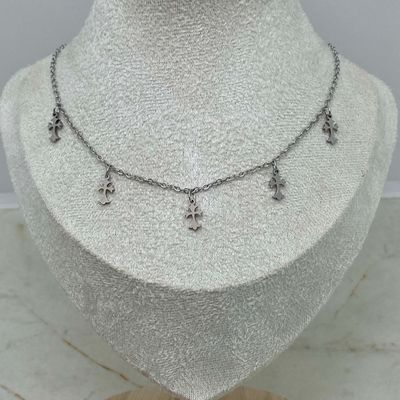 COLLAR CON 5 DIJES - CRUZ - Imagen 1