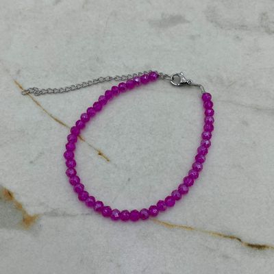 PULSERA FULL CRISTALES FUCSIA OSCURO - Imagen 1