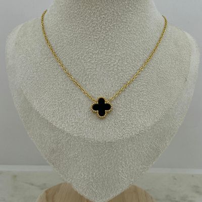 COLLAR ACERO DORADO - VAN CLEEF BLANCO - Imagen 1