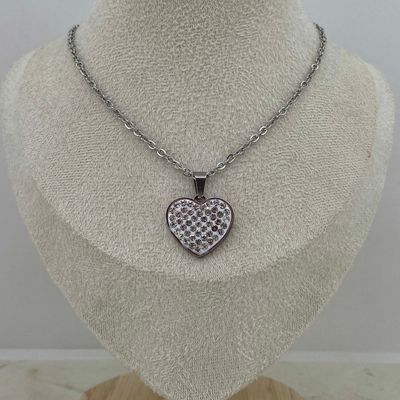 COLLAR FULL MICROCRISTALES - CORAZON - Imagen 1