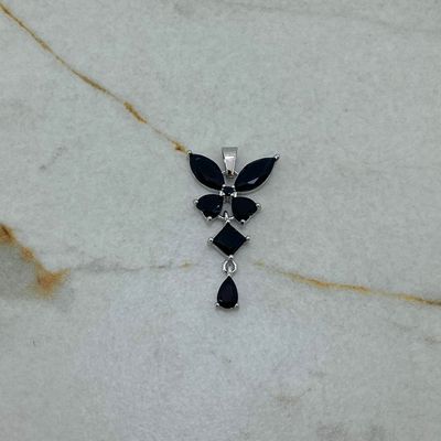 DIJE CORBATERO CON CUBICS - MARIPOSA NEGRA - Imagen 1