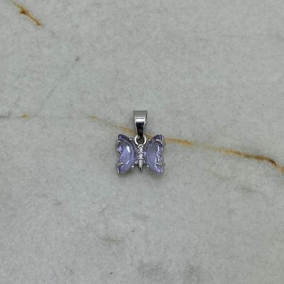 DIJE MARIPOSA DE CRISTAL MINI - LILA - Imagen 1