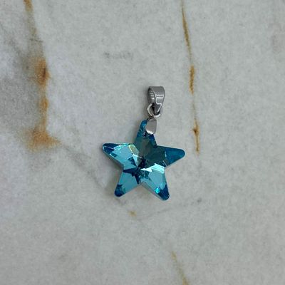 DIJE DE CRISTAL MEDIANO - ESTRELLA CELESTE - Imagen 1