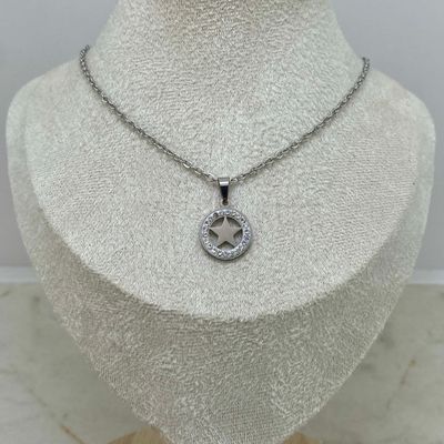 COLLAR CIRCULO CHICO CON MICROCRISTALES - ESTRELLA - Imagen 1