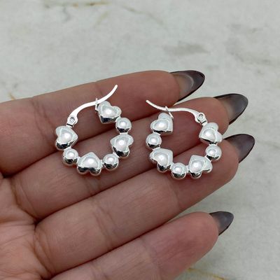 ARGOLLA ACERO BLANCO MACIZA - CORAZONES Y CIRCULOS - Imagen 1