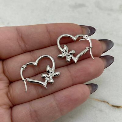 ARGOLLA MACIZA - CORAZON Y MARIPOSA - Imagen 1