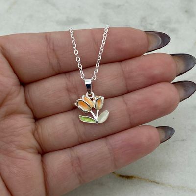 COLLAR ACERO BLANCO - TULIPAN - Imagen 1