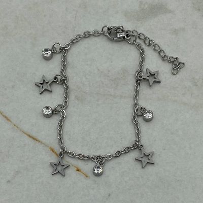 PULSERA CON STRASS COLGANTES - ESTRELLA CALADA - Imagen 1