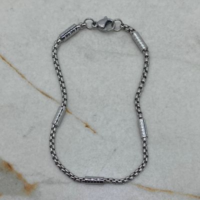 PULSERA ROLO CON BARRAS LABRADAS - Imagen 1