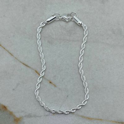 PULSERA ACERO BLANCO TOURBILLON FINA 6 mm - Imagen 1