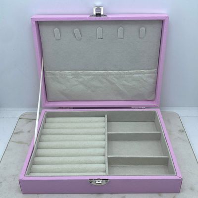 JOYERO RECTANGULAR GRANDE CON BROCHE METALICO - ROSA - Imagen 1