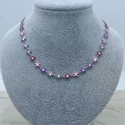 COLLAR FULL FLORES CHICAS DE COLORES - Imagen 1