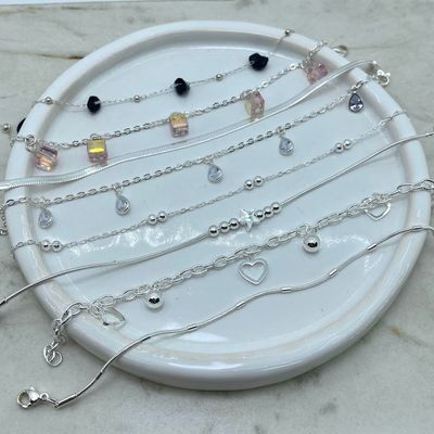 COMBO DE PULSERAS ACERO BLANCO - Imagen 1