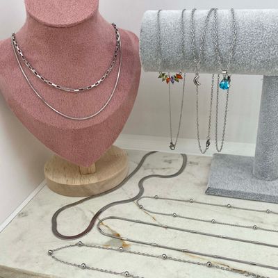 COMBO DE COLLARES ACERO QUIRURGICO - Imagen 1