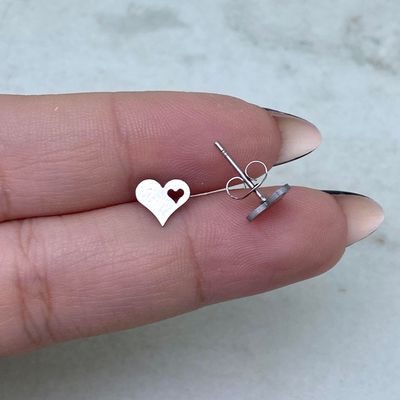 AROS CORAZON LISO CON CORAZON CALADO - Imagen 1