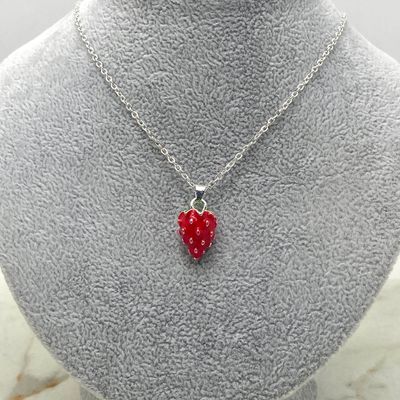 COLLAR ACERO BLANCO - FRUTILLA MEDIANA - Imagen 1