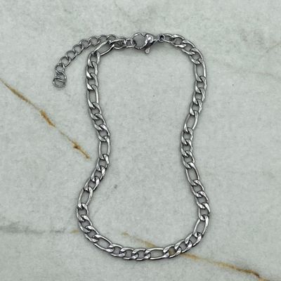 PULSERA CUBANA COMBINADA FINA 1 mm - Imagen 1