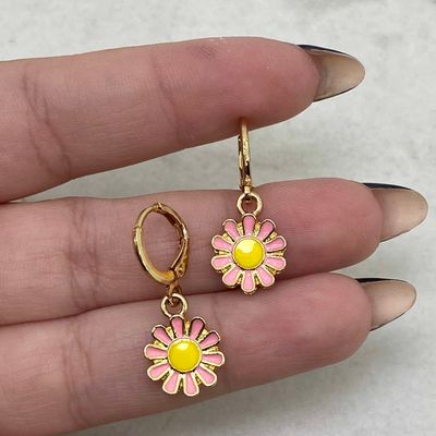 ARGOLLA ACERO DORADO BRISURA MARGARITA - ROSA - Imagen 1