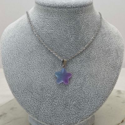 COLLAR CON DIJE SUGAR - ESTRELLA CELESTE CON VIOLETA - Imagen 1
