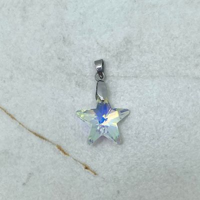 DIJE CRISTAL TORNASOL CLARO - ESTRELLA - Imagen 1