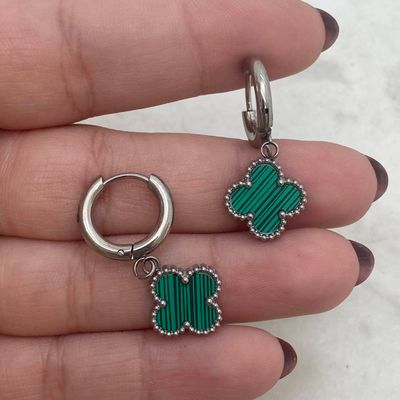ARGOLLA BISAGRA CON DIJE COLGANTE - VAN CLEEF VERDE - Imagen 1