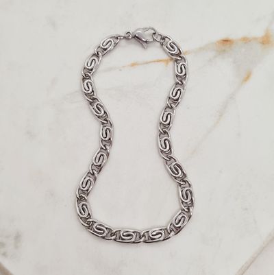 PULSERA ESLABON ESPIRAL GRUESA 1 mm - Imagen 1